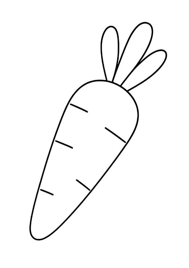 Desenho de cenoura para colorir para imprimir e colorir - imagem 2